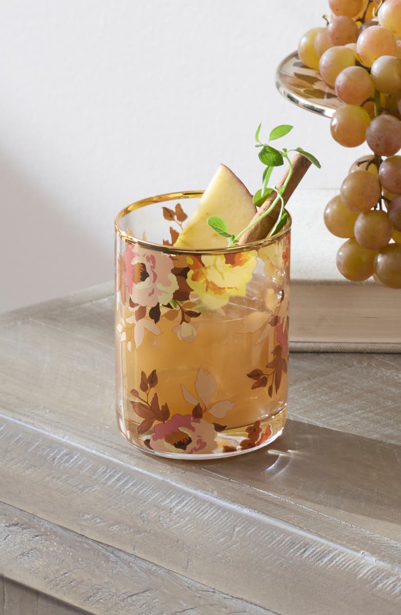 MACKENZIE CHILDS Set of 4 Wild Rose Tumblers, Alternate, color, Pink