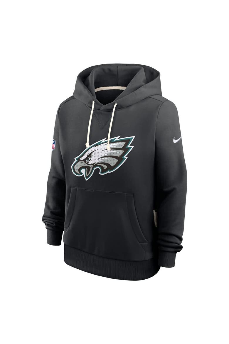 Women's Nike Black Philadelphia Eagles Sideline Standard Issue Initial Home Dri-FIT Hoodie, Alternate, color, Black