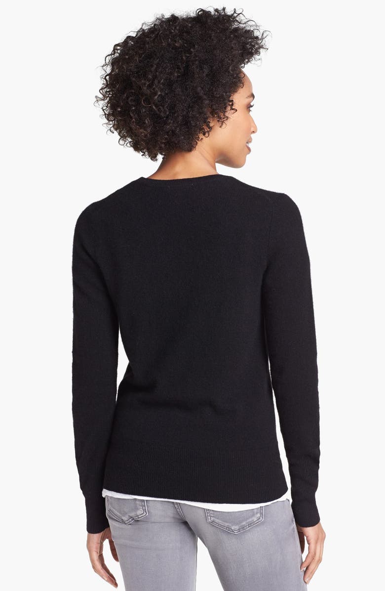 Halogen<sup>®</sup> V-Neck Cashmere Sweater, Alternate, color, 