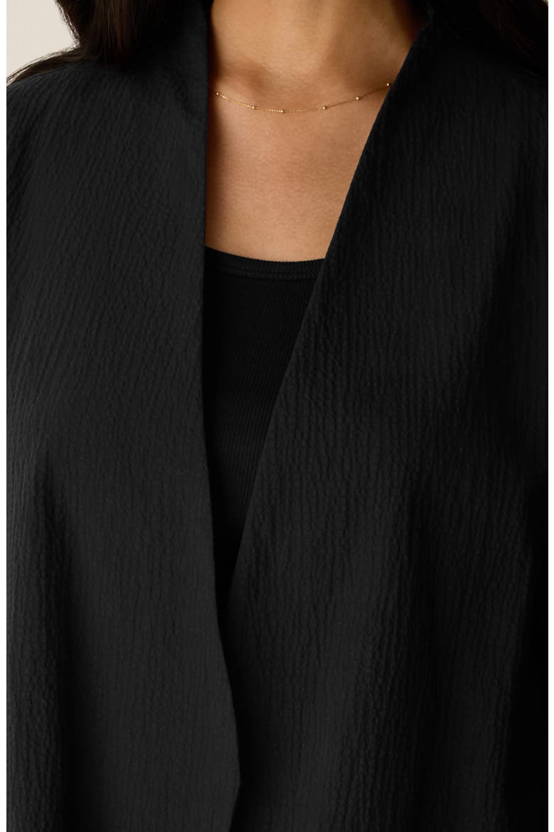 High Collar Cutaway Jacket, Alternate, color, BLACK