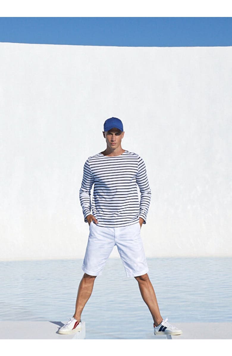 Saint James MINQUIERS MODERN - Breton Striped Shirt, Main, color, White/Navy