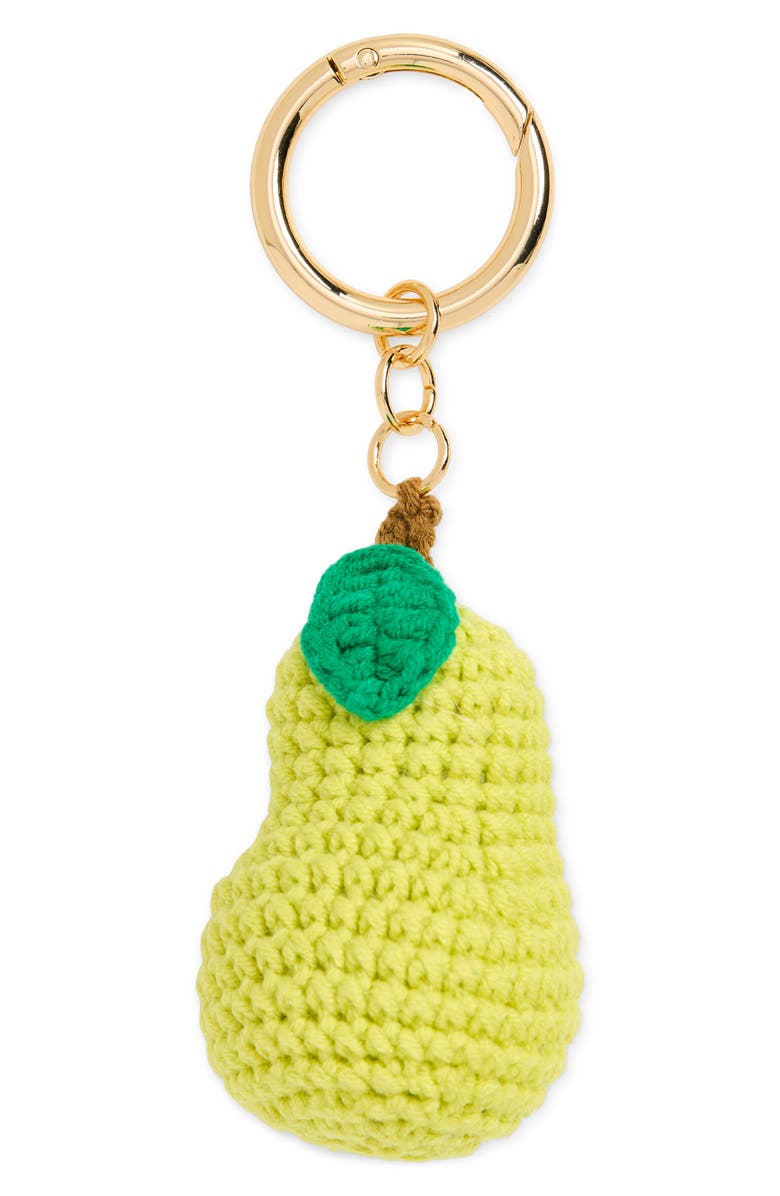 Leith Crochet Pear Bag Charm, Main, color, Pear Multi- Gold