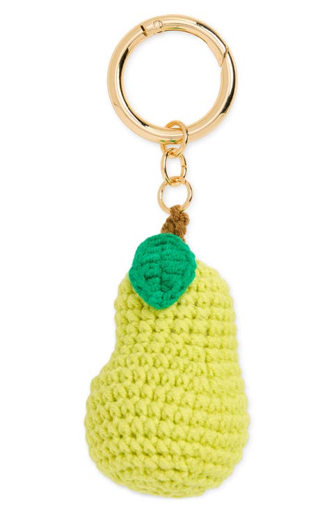 Crochet Pear Bag Charm