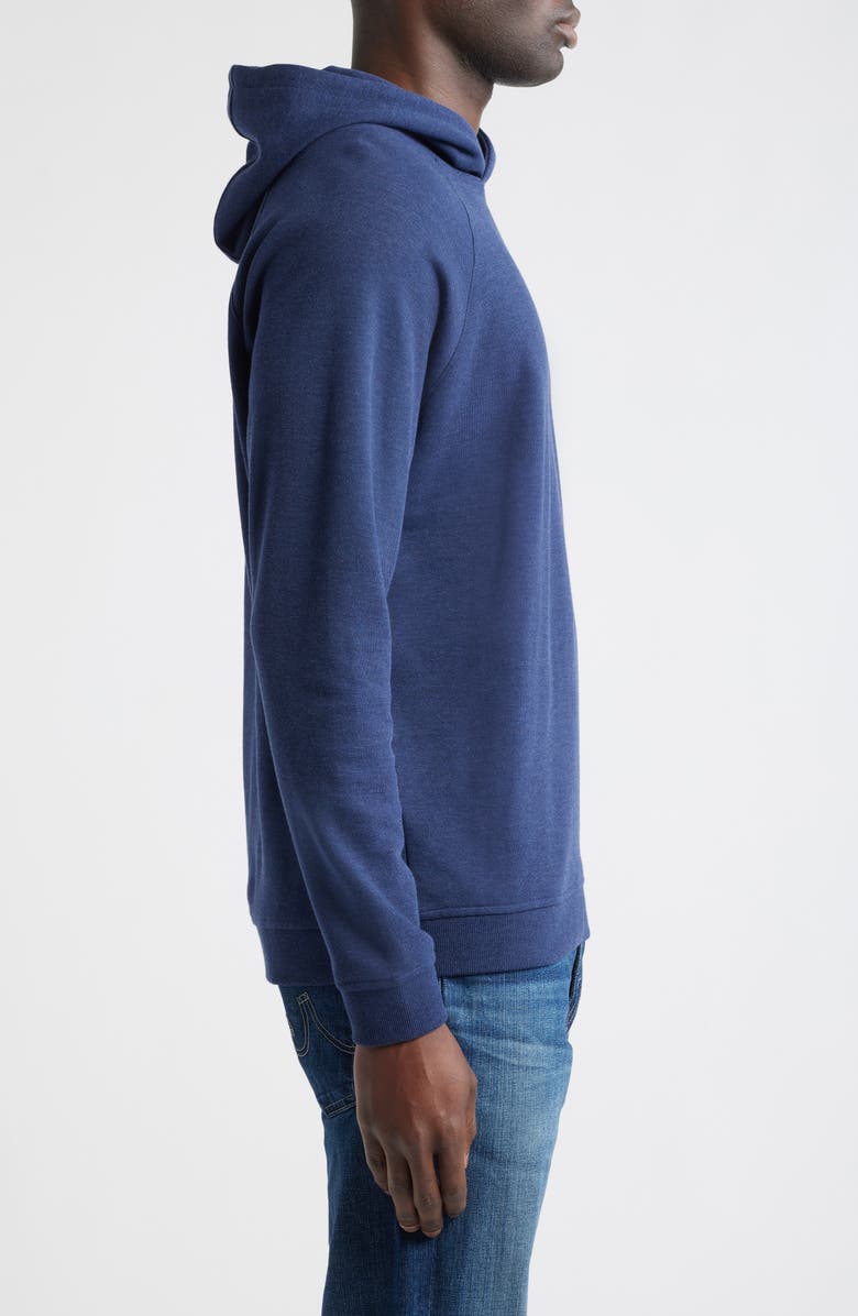 Peter Millar Crown Comfort Cotton Blend Piqué Hoodie, Alternate, color, Navy