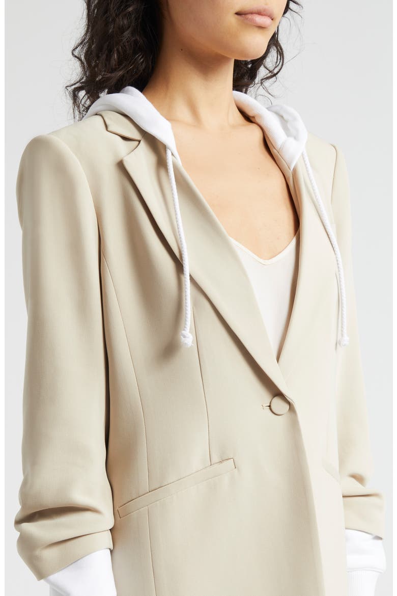 Hooded Khloe Jacket, Alternate, color, KHAKI/WHITE