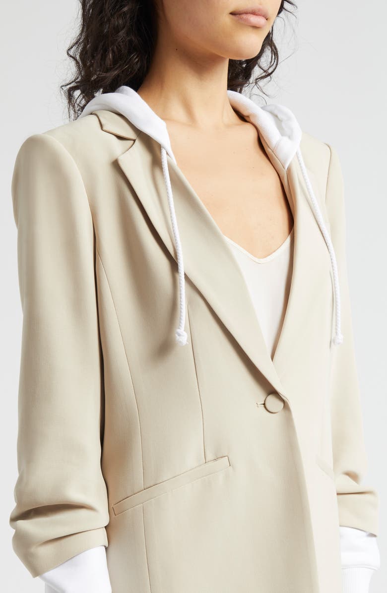 Cinq à Sept Hooded Khloe Jacket, Alternate, color, Khaki/White