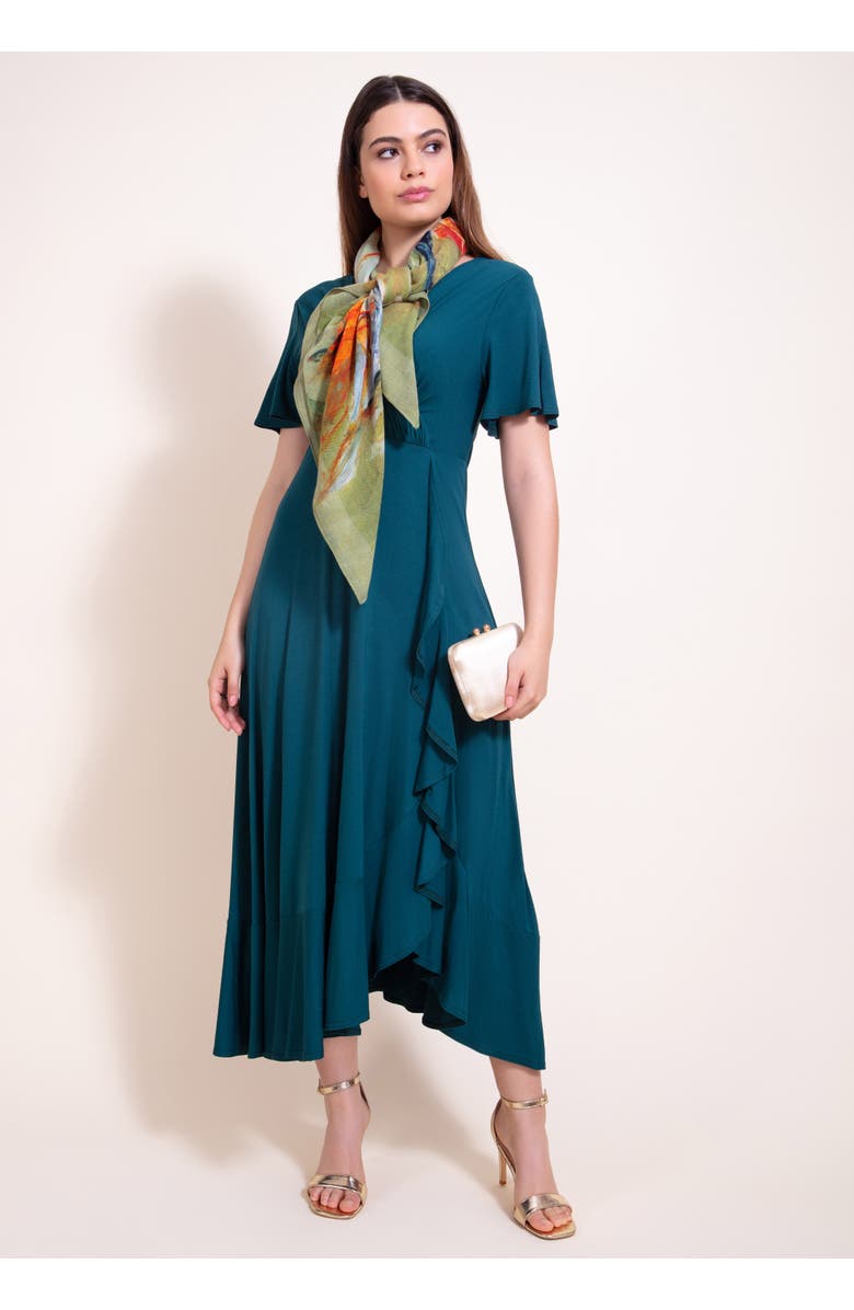 Alie Street London Waterfall Dress, Alternate, color, Pine Green