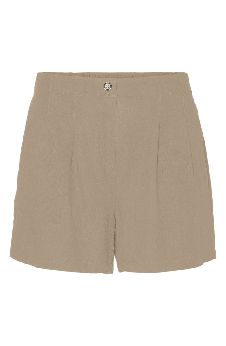 VERO MODA High Waist Linen Blend Shorts, Alternate, color,