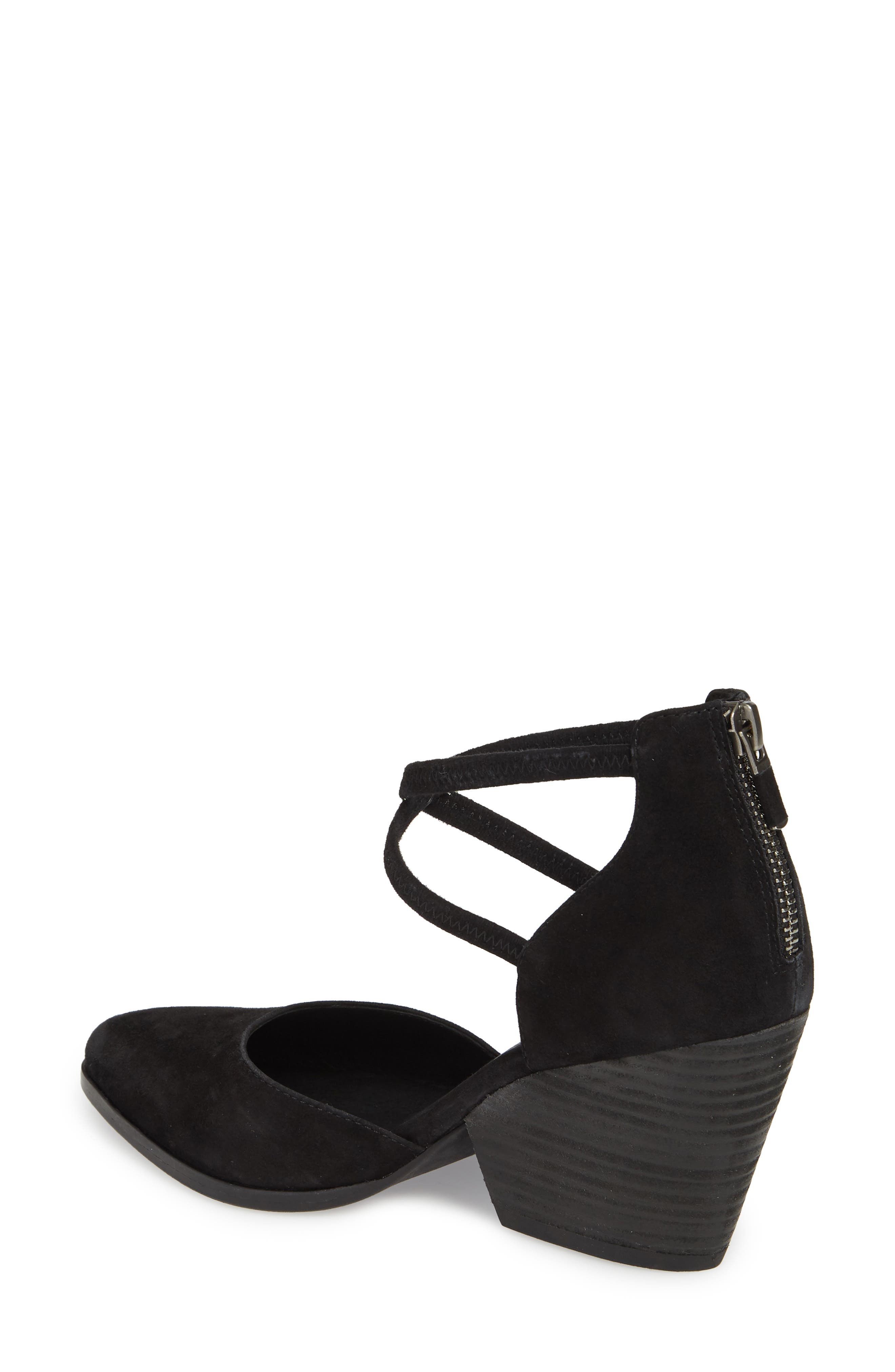 Tilda Stacked Heel Pump, Alternate, color, BLACK SUEDEDNU