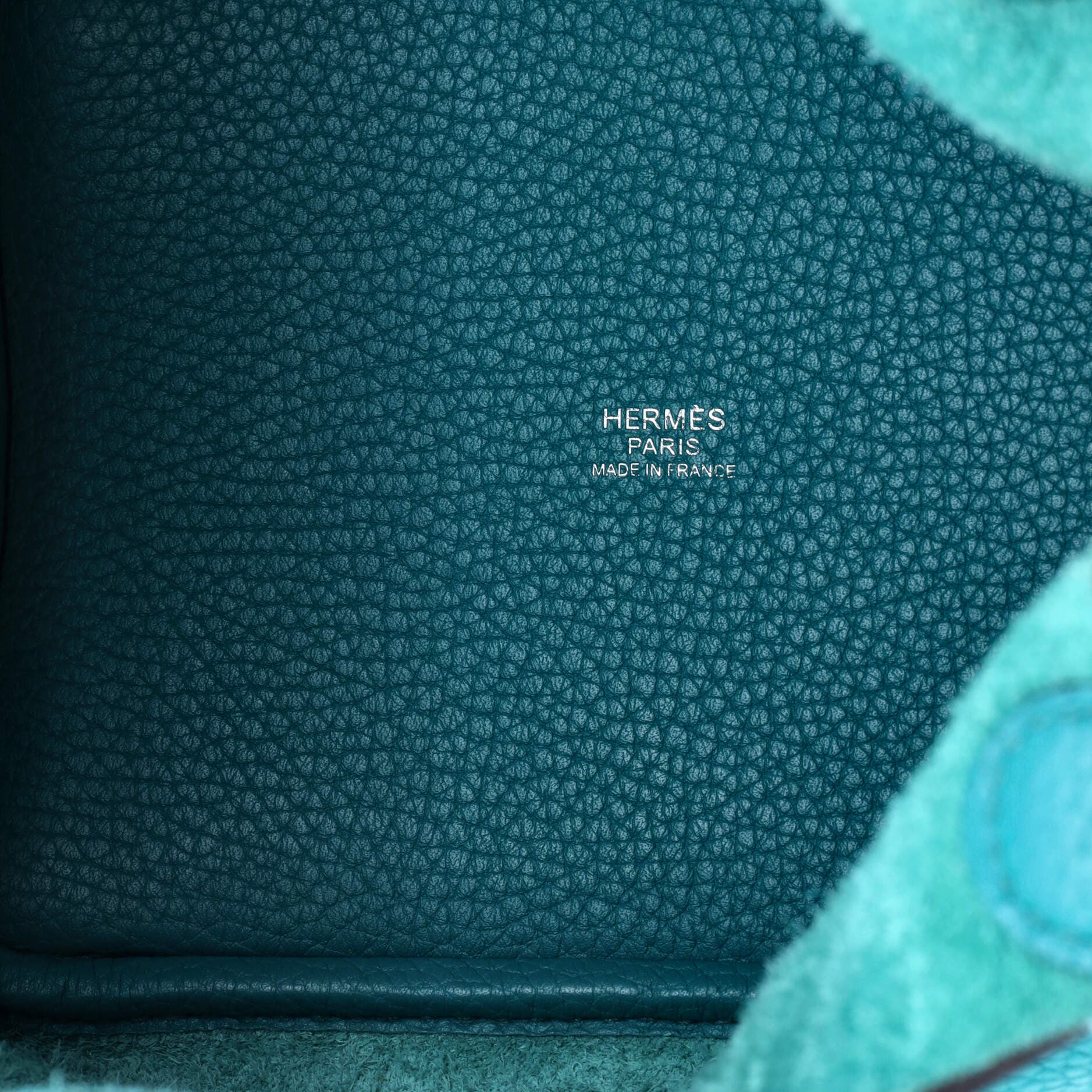 Pre-Owned Hermes Picotin Lock Bag Clemence PM, Alternate, color, Bleu Paon