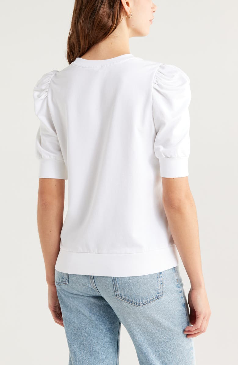 Caslon<sup>®</sup> Puff Short Sleeve Sweatshirt, Alternate, color, 