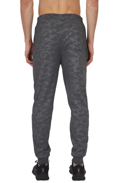 90 Degree By Reflex Camo Print Brushed Joggers In Heather Charcoal