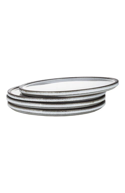 Stone Lain Vince Stoneware 4-piece Salad Plate Set In Gray