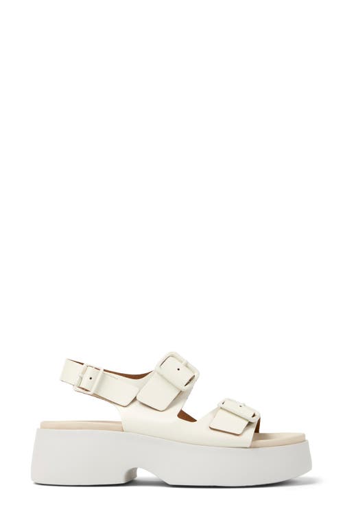 Camper Tasha Platform Sandal In White