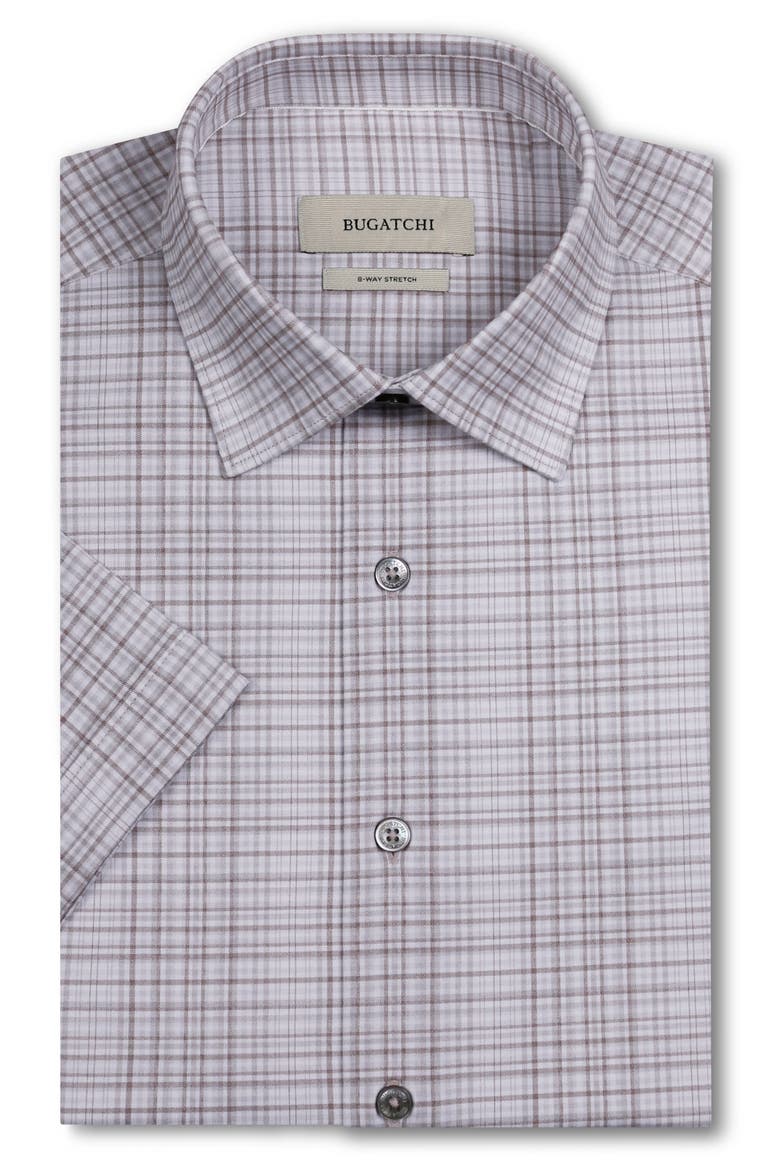 Miles OoohCotton® Shadow Plaid Short Sleeve Button-Up Shirt, Alternate, color, LIMESTONE
