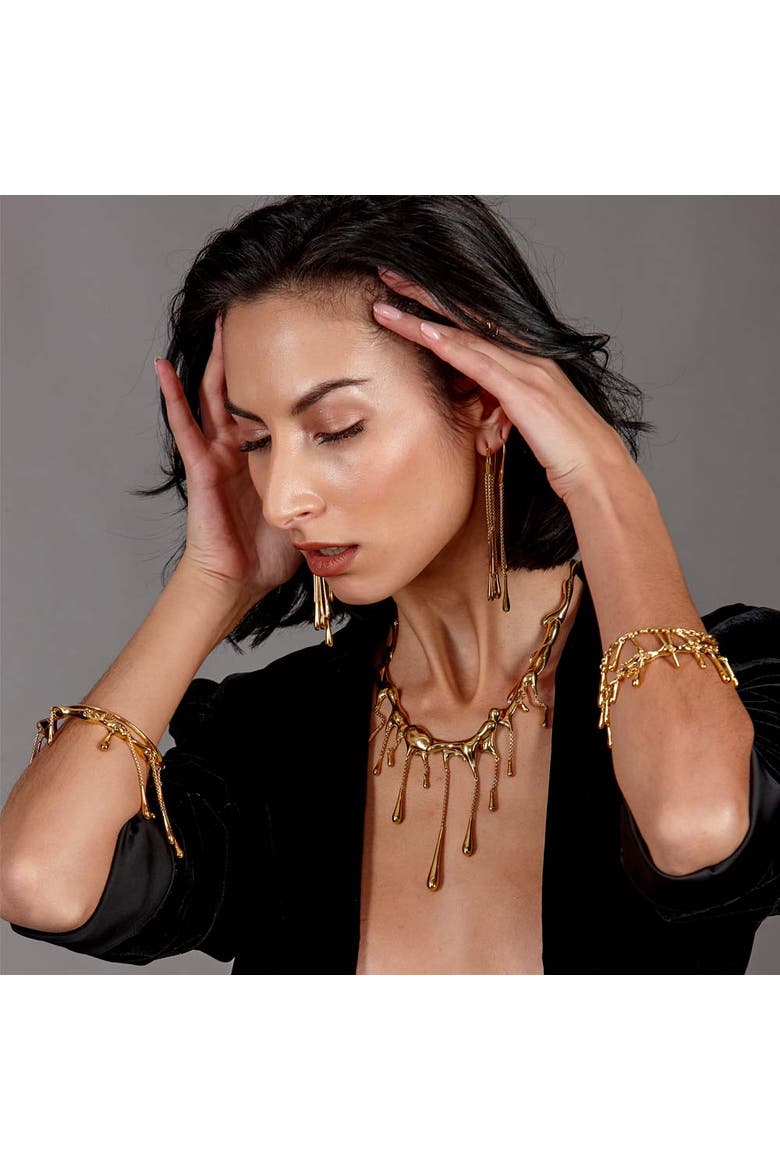 Multi Drop Necklace, Alternate, color, Gold