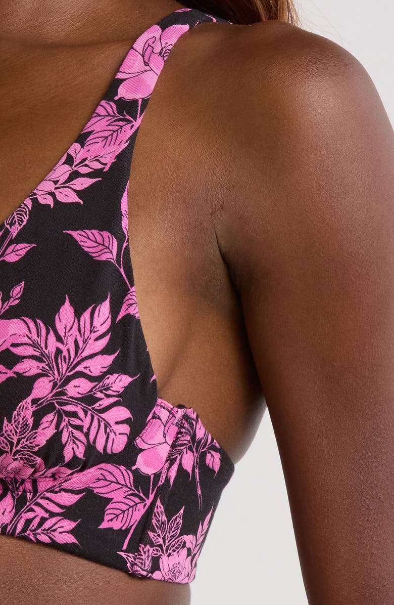 MeUndies FeelFree Longline Bralette, Alternate, color, Pink Bloom