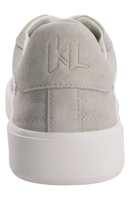Karl Lagerfeld Suede Side-k Sneaker In Light Grey