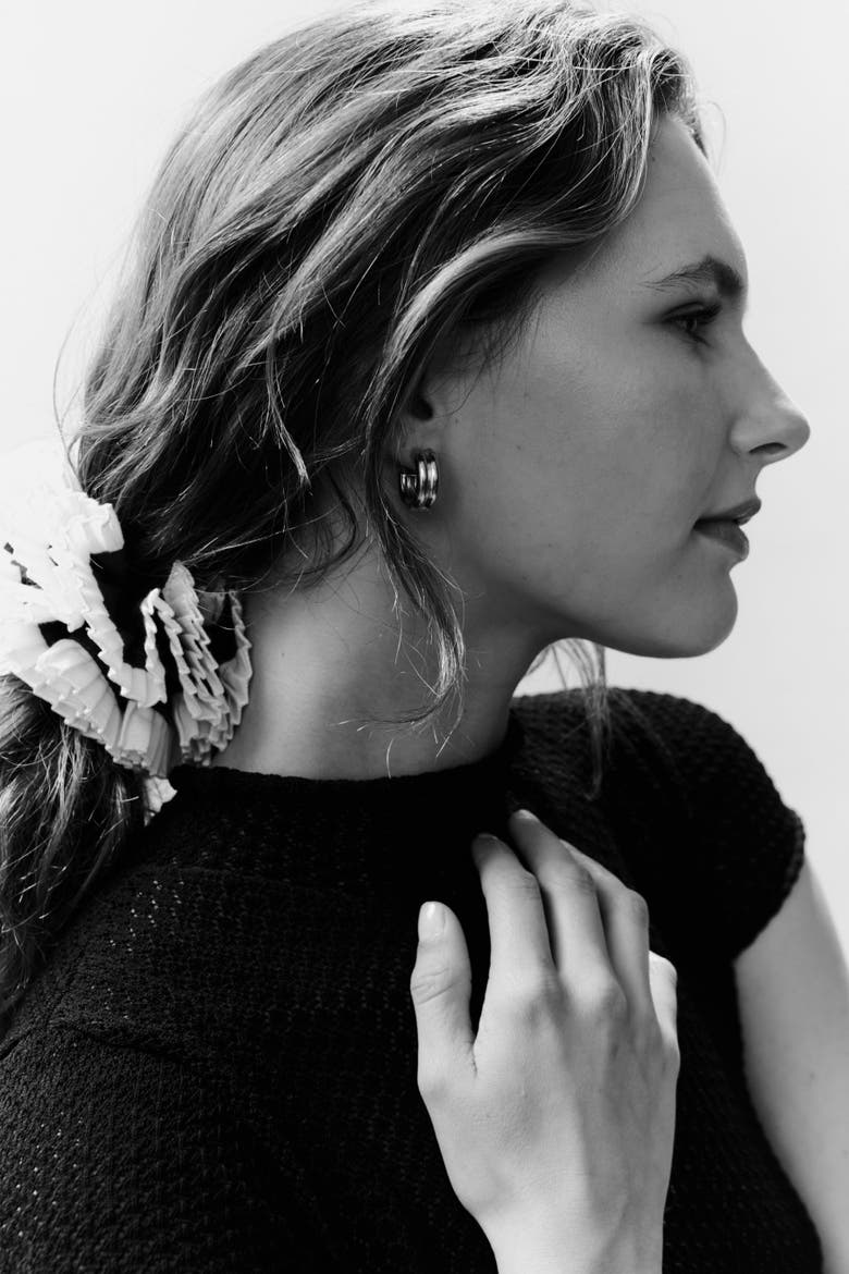 Bobby Double Hoop Earring, Alternate, color, Recycled Gold Vermeil