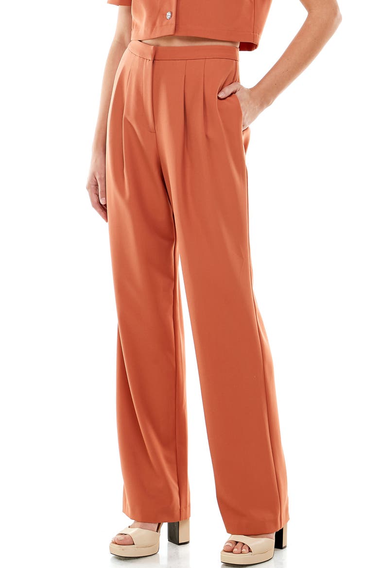 Hatty High Waist Trousers, Alternate, color, BURNT ORANGE