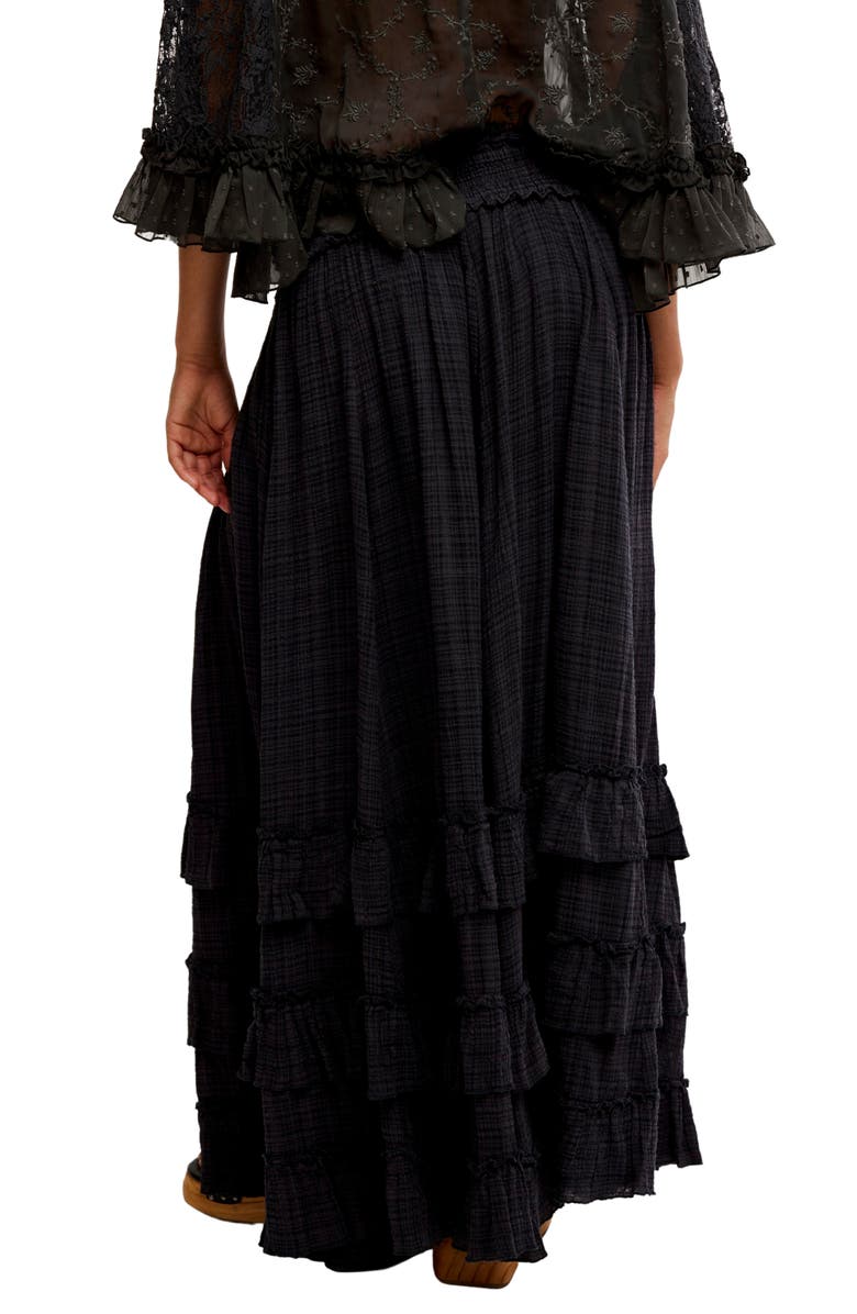 Free People Brynn Tiered Cotton Blend Maxi Skirt, Alternate, color,