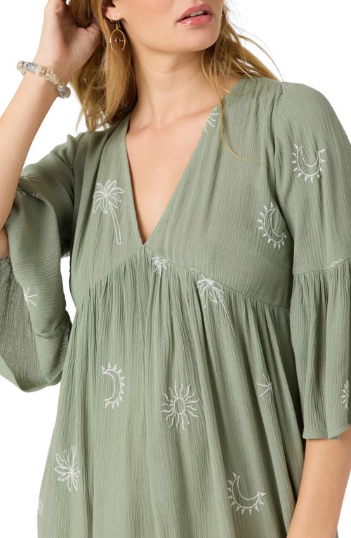 O'neill Pennie Embroidered Minidress In Green