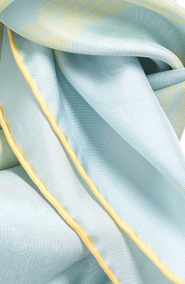 Jacquemus Le Foulard Paysan Silk Square Scarf, Alternate, color, Print Animal Blue Yellow