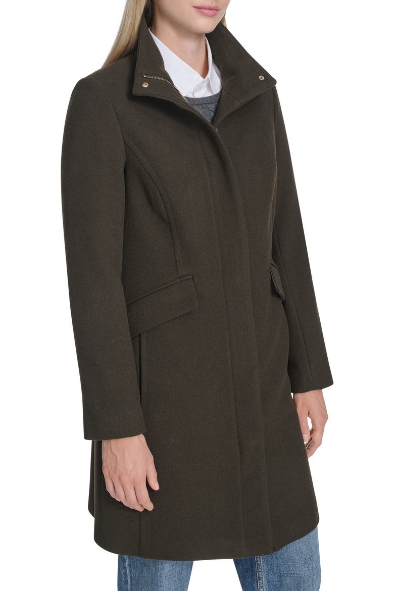 Longline Wool Blend Coat, Alternate, color, FOREST