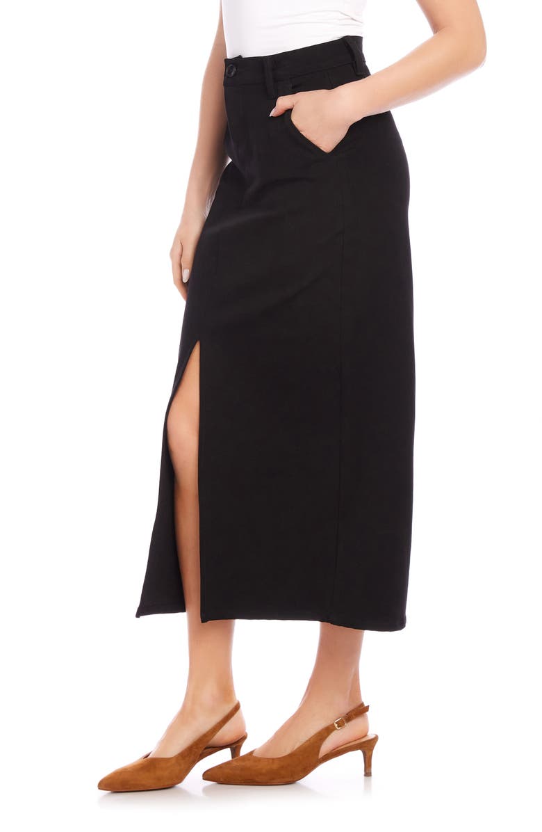 Karen Kane Chelsea Stretch Twill Skirt, Alternate, color, Black
