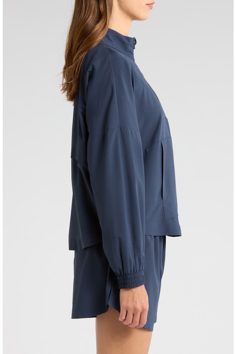 Mirage Water-Repellent Half-Zip Jacket, Alternate, color, NAVY BLUE