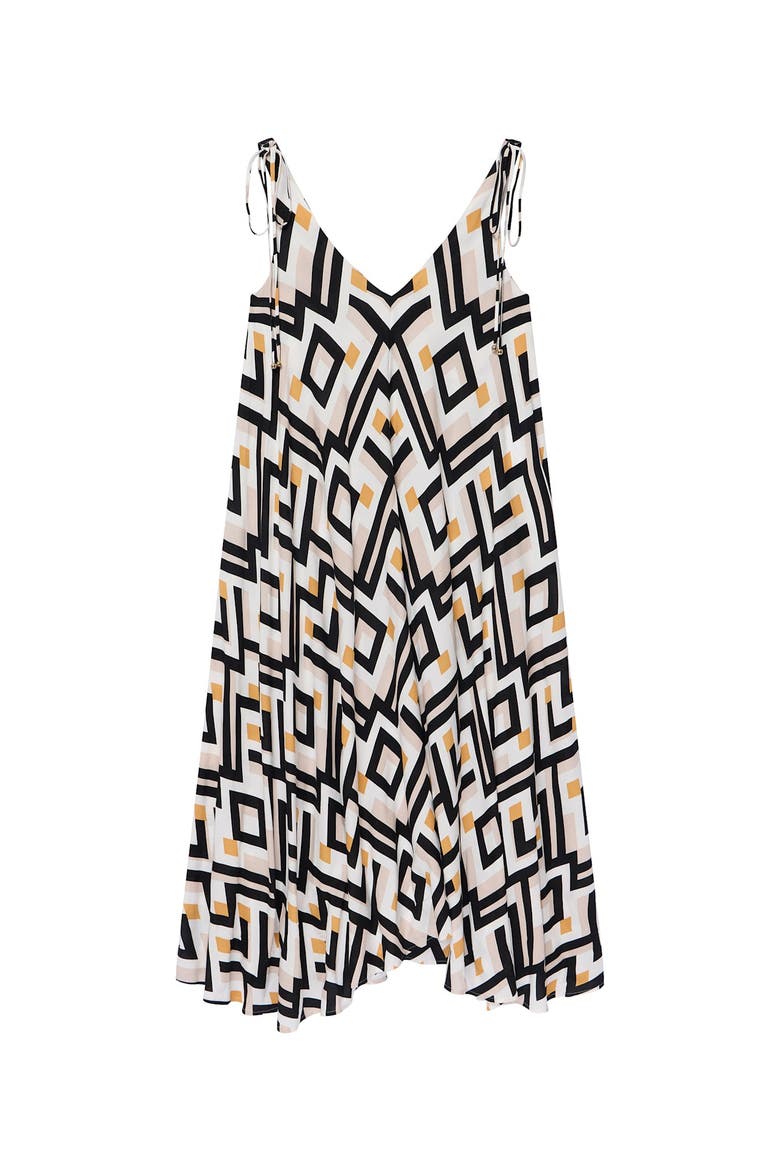 Monaco Geo Maxi Dress, Alternate, color, Black