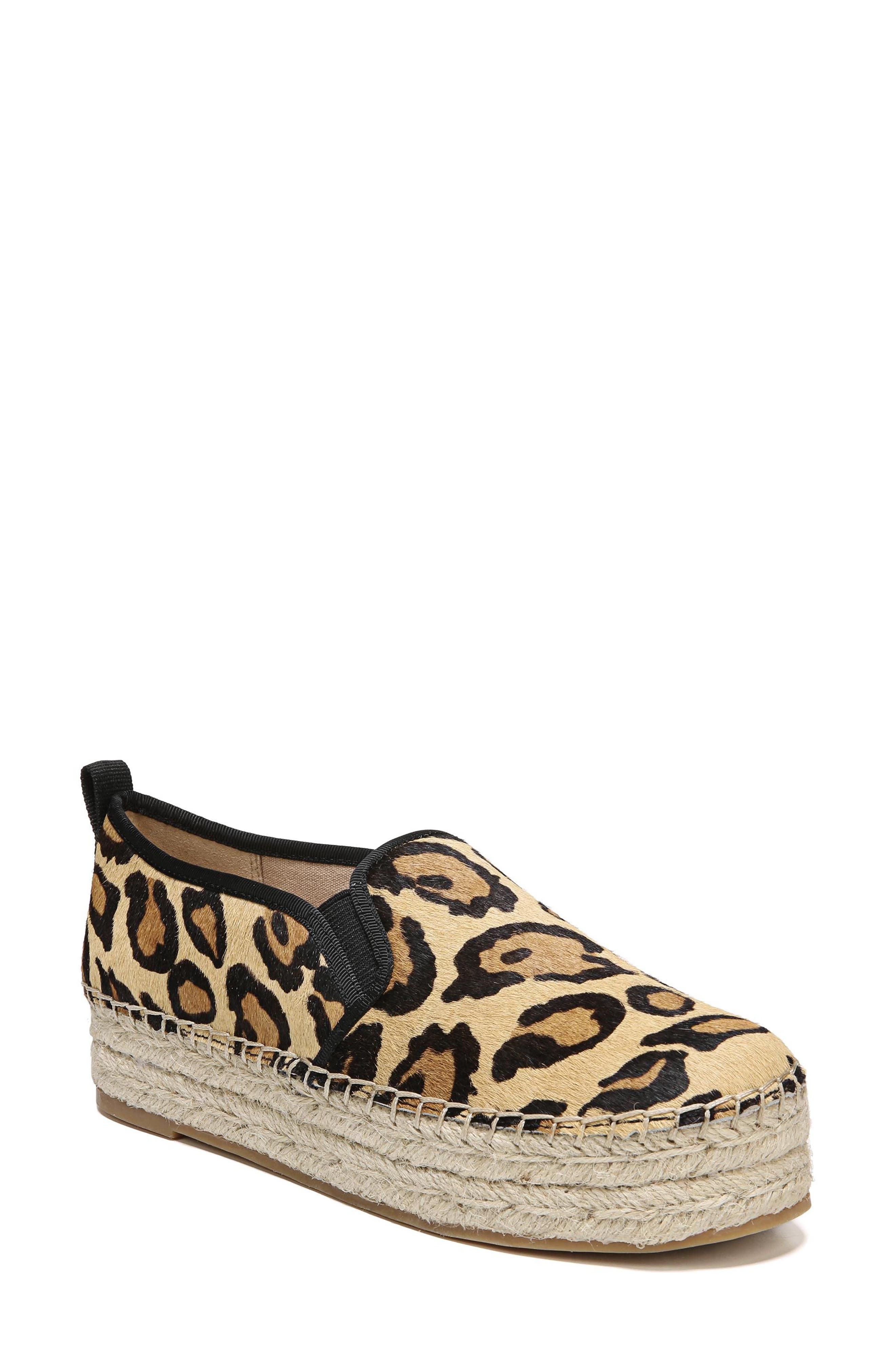 'Carrin' Espadrille Flat, Main, color, NEW NUDE LEOPARD CALF HAIR