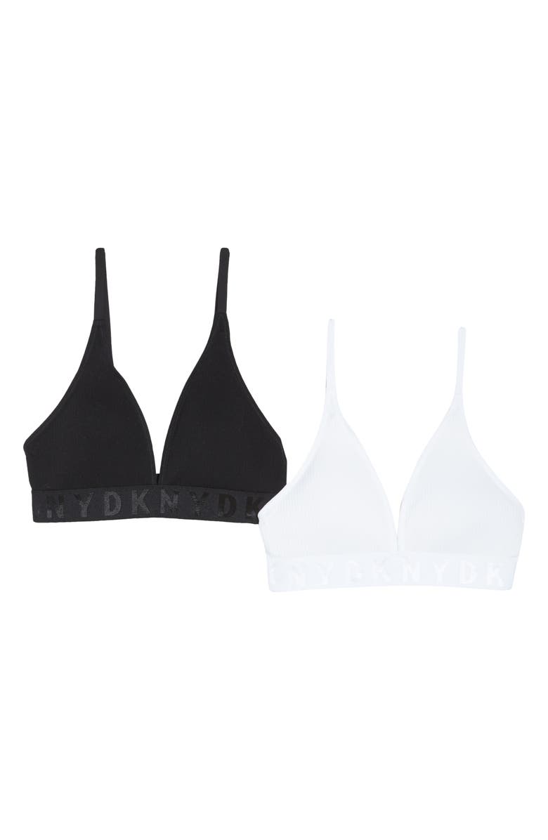 DKNY Seamless Litewear 2-Pack Rib Bralette, Main, color,