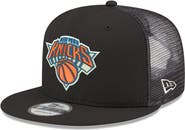 New Era Men's New Era Black New York Knicks Core Logo Meshback 9FIFTY Snapback Hat