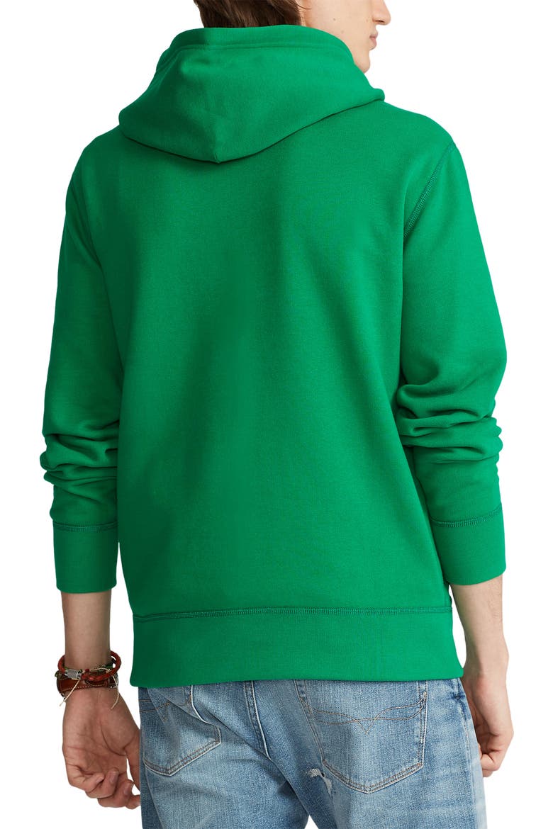 Men's Fleece Hoodie, Alternate, color, BILL GREEN