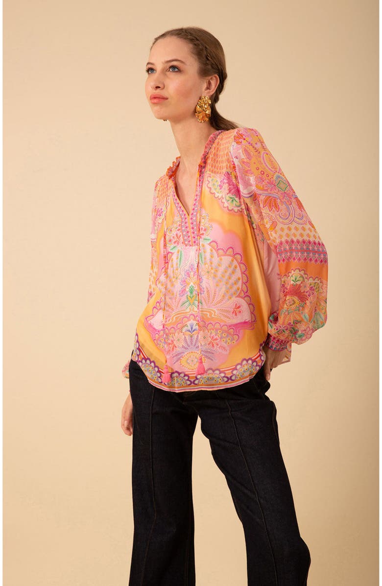Hale Bob Lucia Chiffon Top, Alternate, color,
