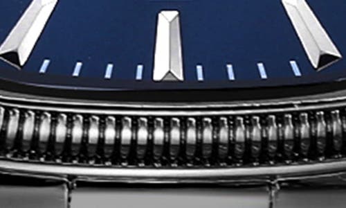 Geoffrey Beene Textured Bezel Diamond Bracelet Watch, 41mm In Gray
