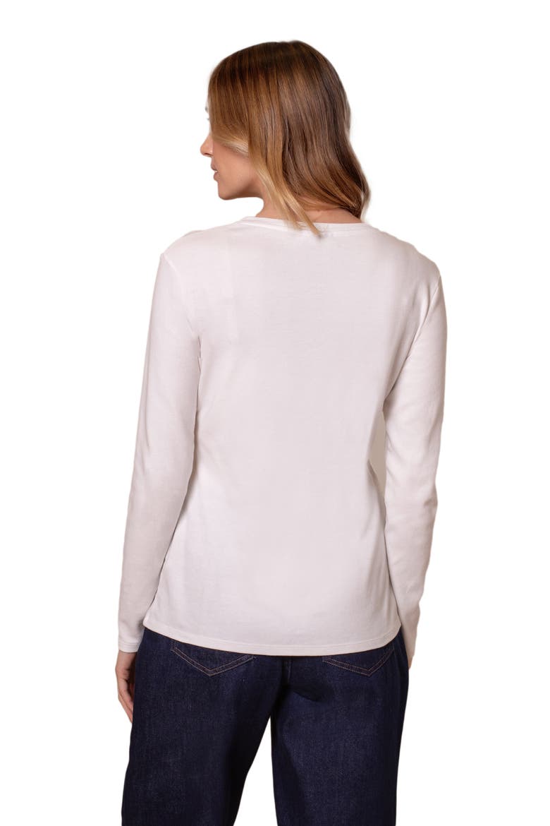 Long Sleeve Crew Neck T-Shirt, Alternate, color, Chalk