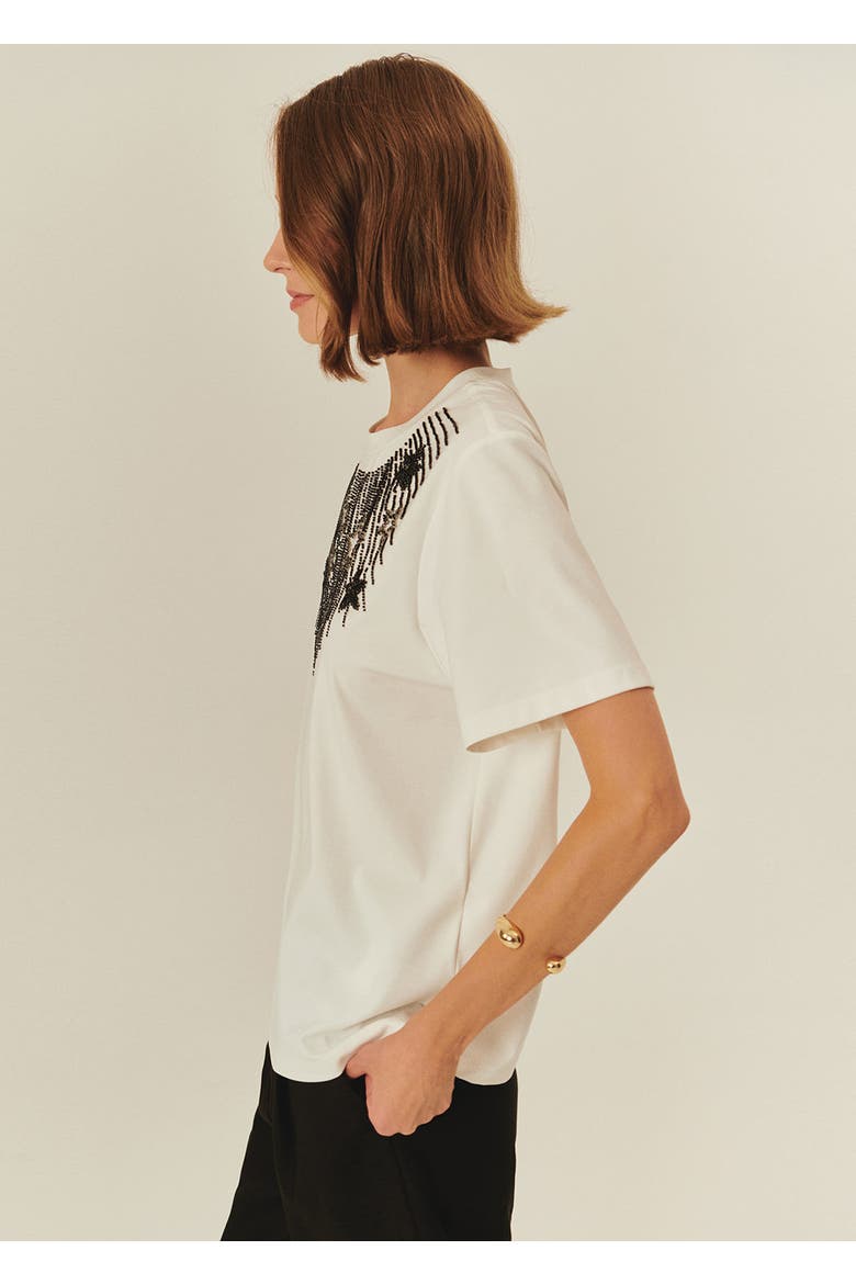 Alanna Embroidered Tshirt, Alternate, color, BONE