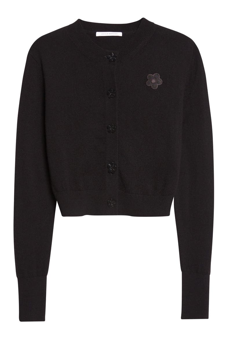 CBdua Summer Cashmere & Wool Cardigan, Alternate, color, BLACK
