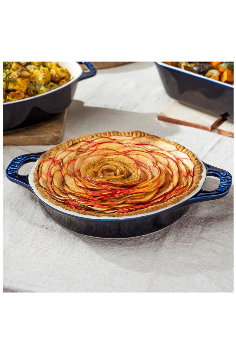 Ceramic 9-Inch Pie Dish, Alternate, color, DARK BLUE