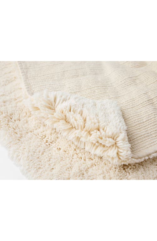 Coyuchi Shag Organic Cotton Bath Rug In Neutral