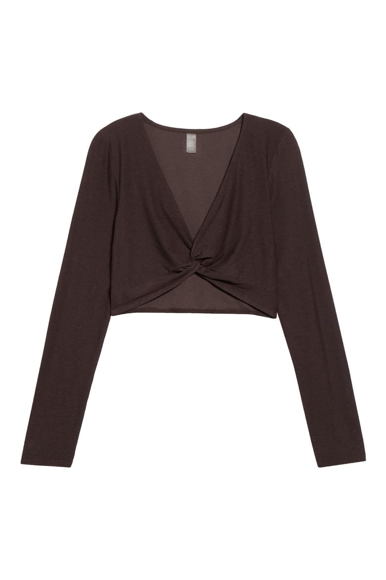 Featherweight Plie Performance Long Sleeve Top, Alternate, color, DARK CHOCOLATE HEATHER