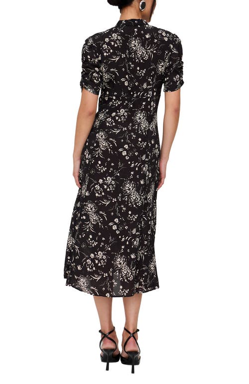 Lily And Lionel London Primrose Garden Print Maxi Dress In Black