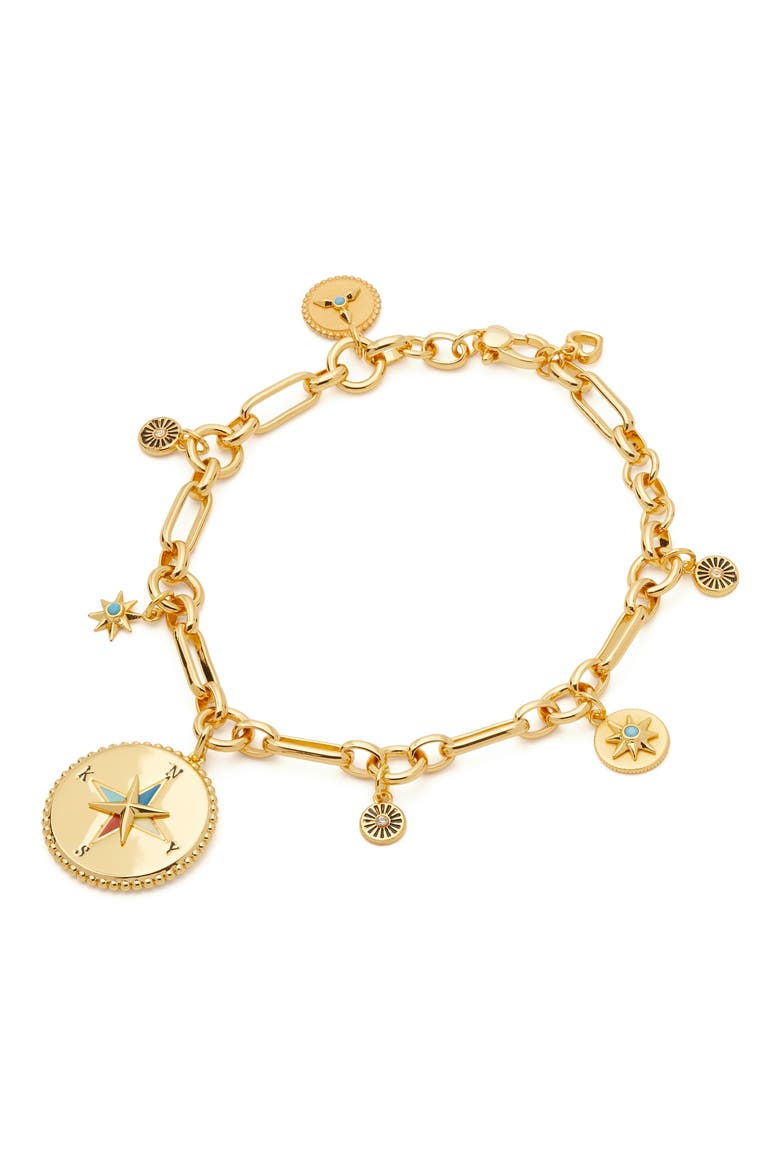 my medallion charm bracelet, Main, color, GOLD MULTI