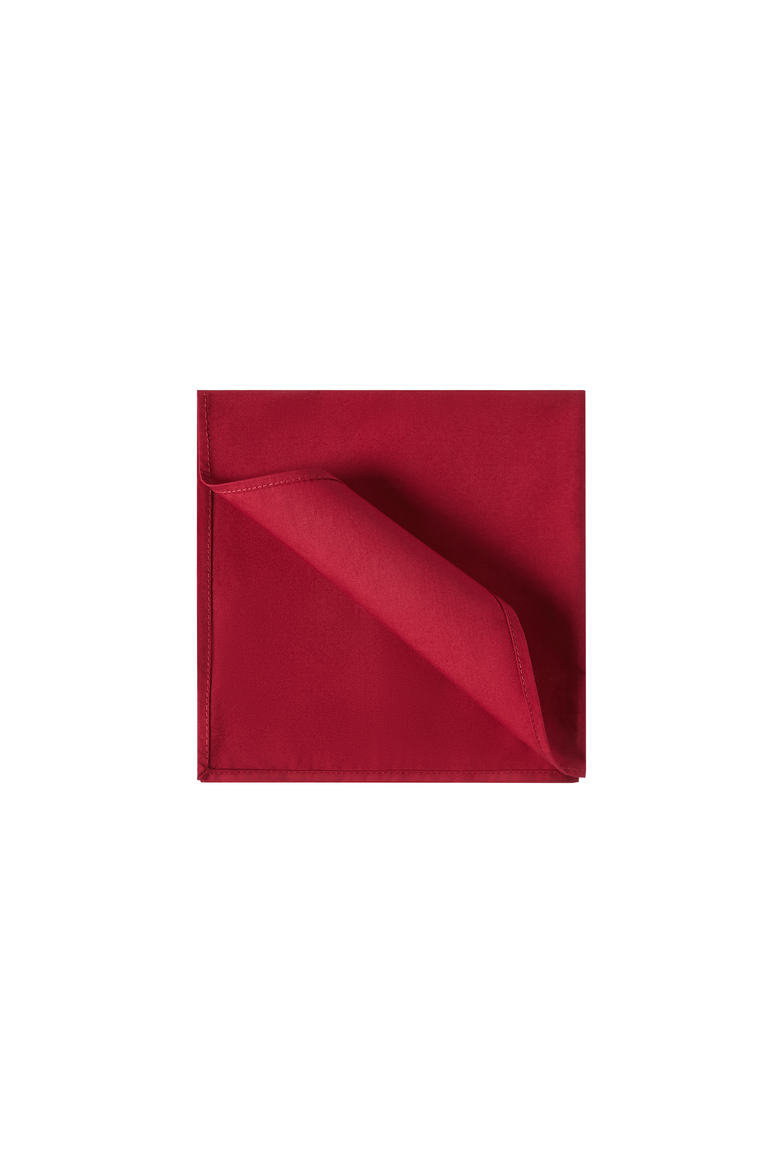 Red cotton twill pocket square for tuxedo, Alternate, color, Red