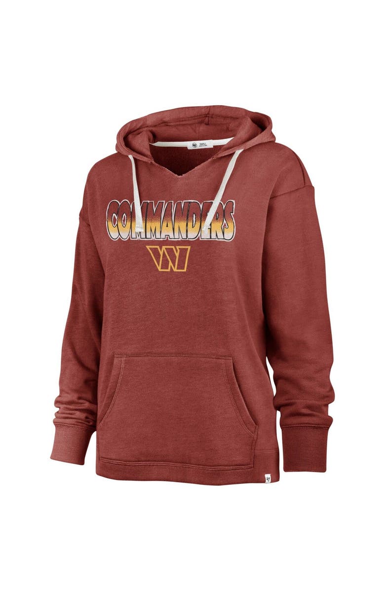 '47 Women's '47 Heathered Burgundy Washington Commanders Color Rise Kennedy Pullover V-Neck Hoodie, Alternate, color, Burgundy