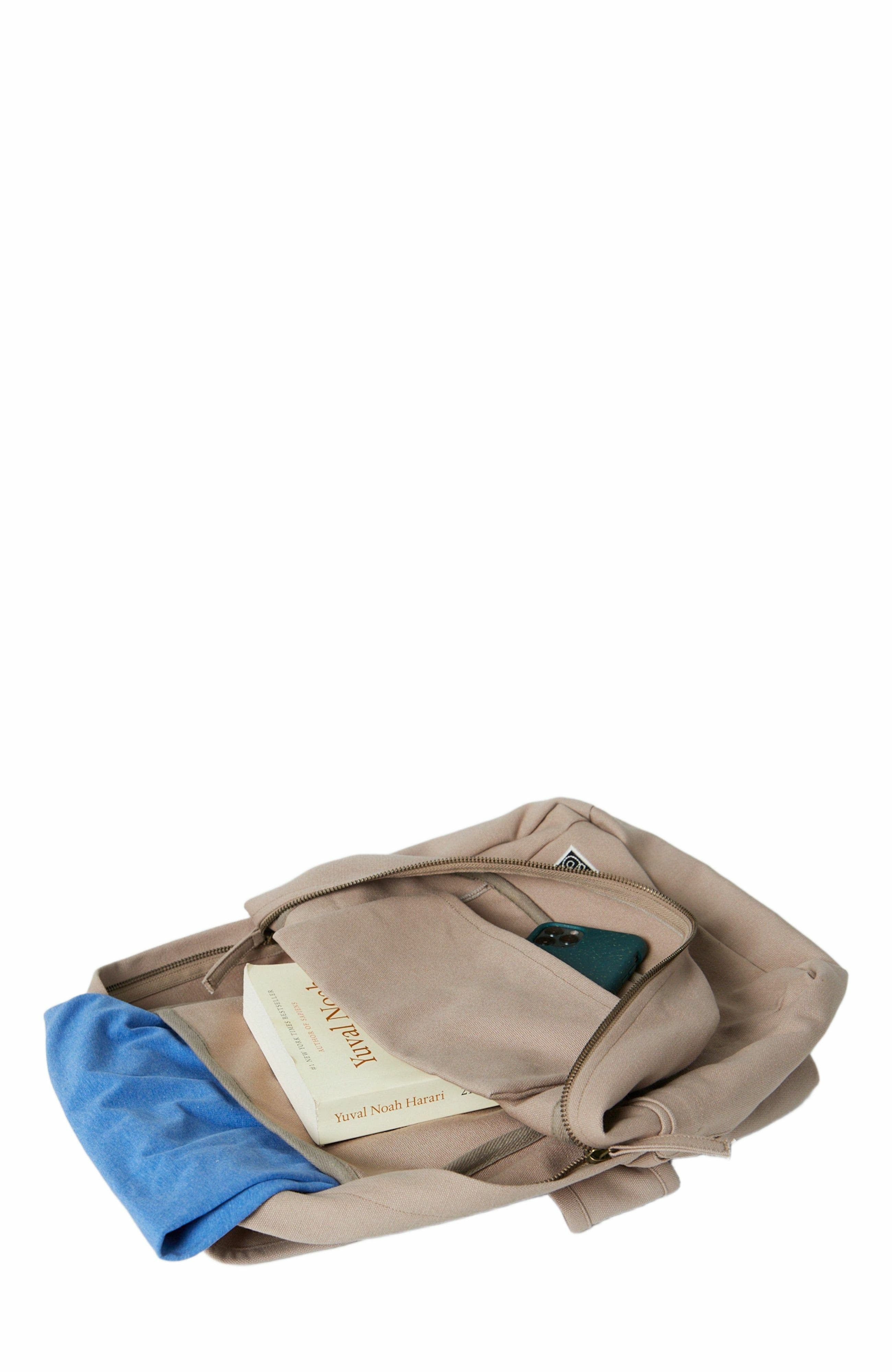 Organic Cotton Backpack, Alternate, color, Sand Dune