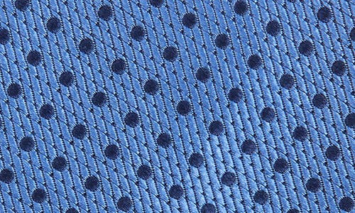 Duchamp Polka Dot Silk Tie In Blue