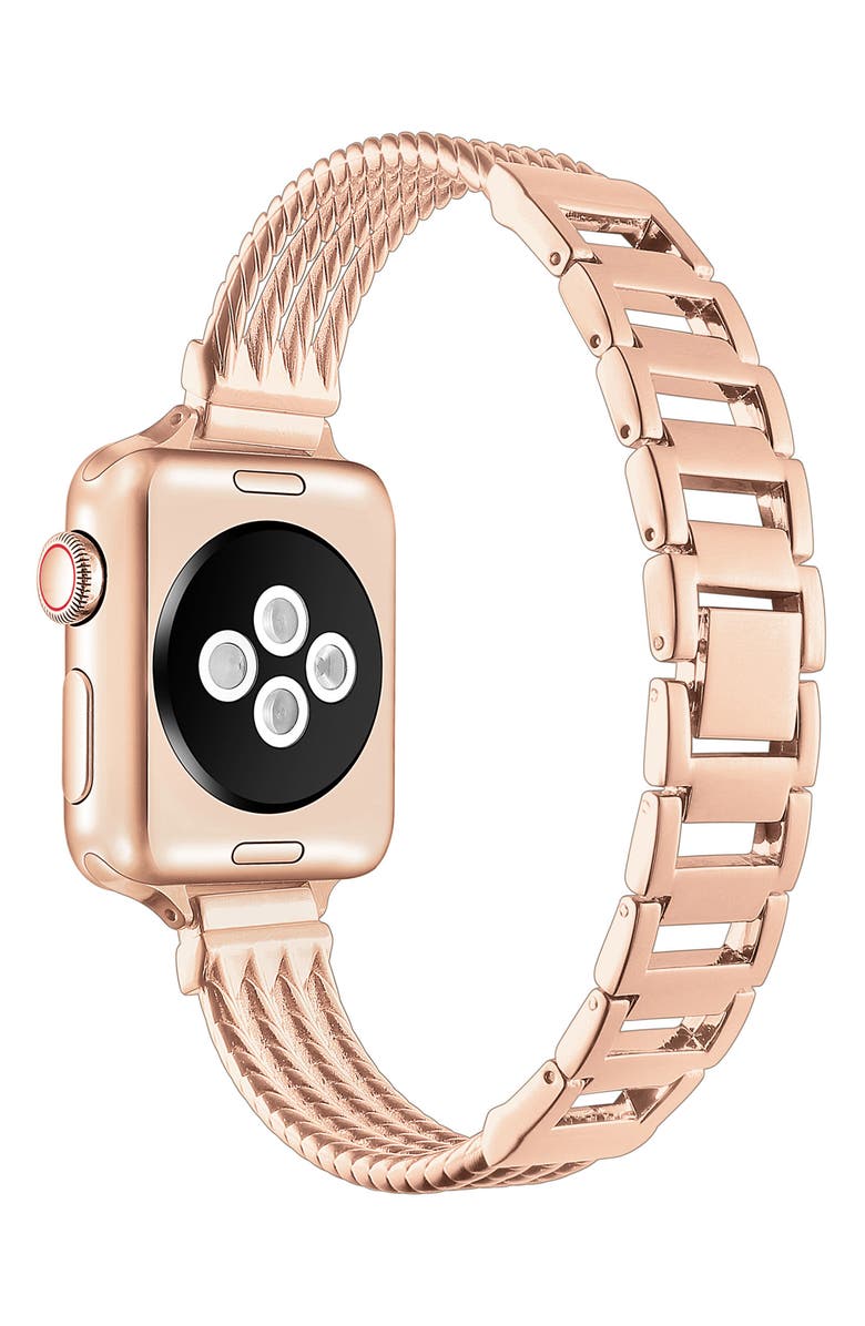 The Posh Tech Clara 38mm Apple Watch<sup>®</sup> Bracelet Watchband, Alternate, color, Rose Gold